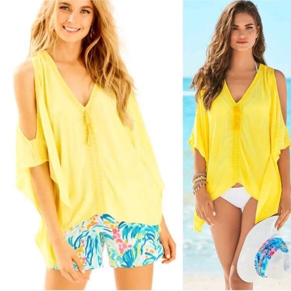 Lilly Pulitzer Cold Shoulder Julietta Caftan – Sweet Tarty – Size Small/Medium - Picture 1 of 9